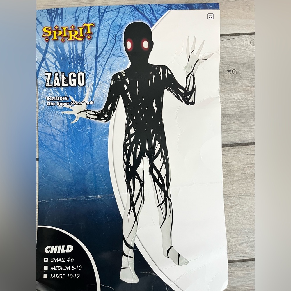 Spirit  Halloween Zalgo Child Costume size S (4-6)